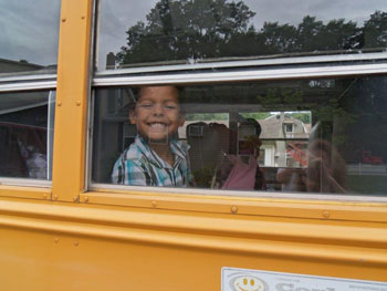 kids on bus